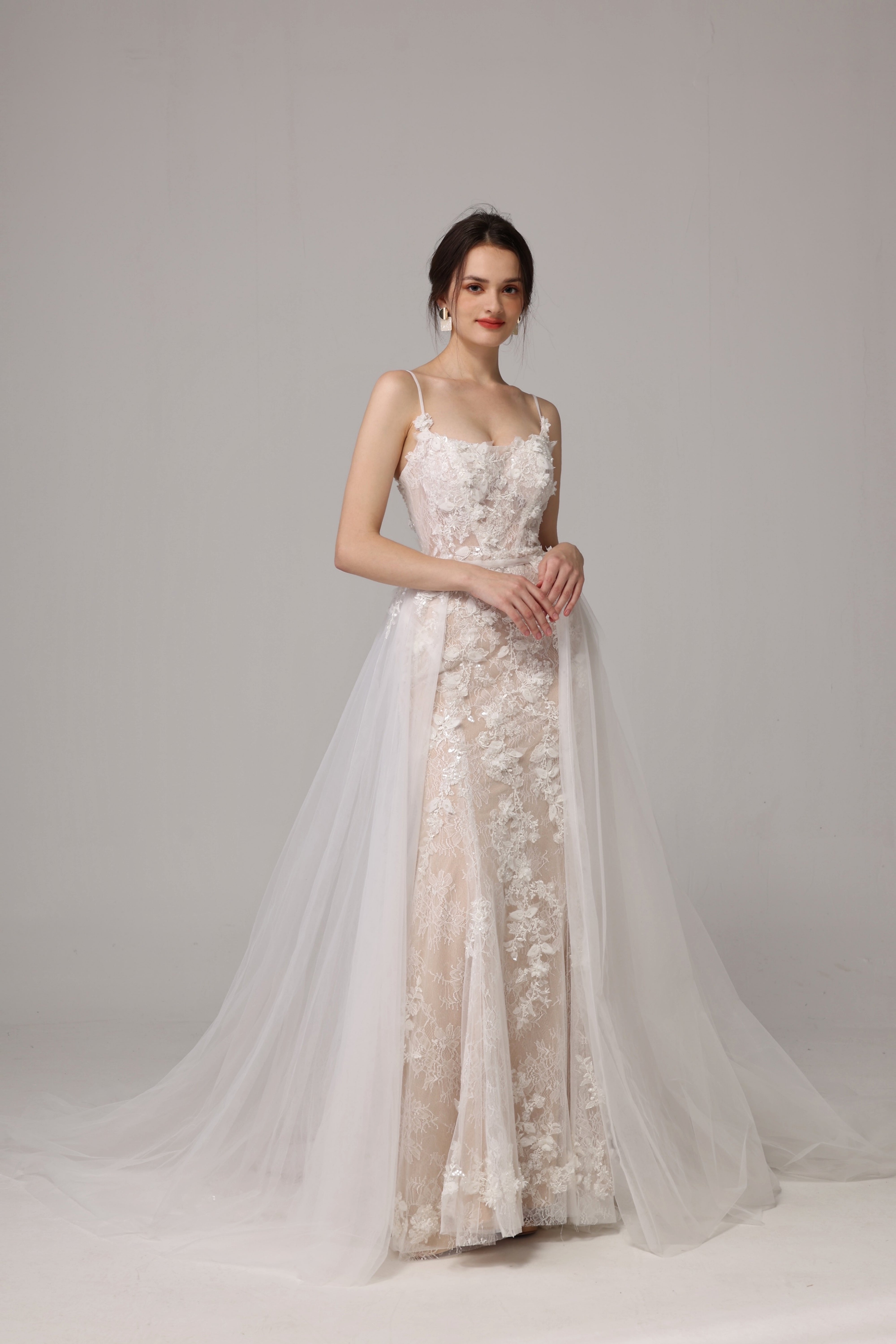 Mermaid Floral Lace Bridal Gown LVB2663