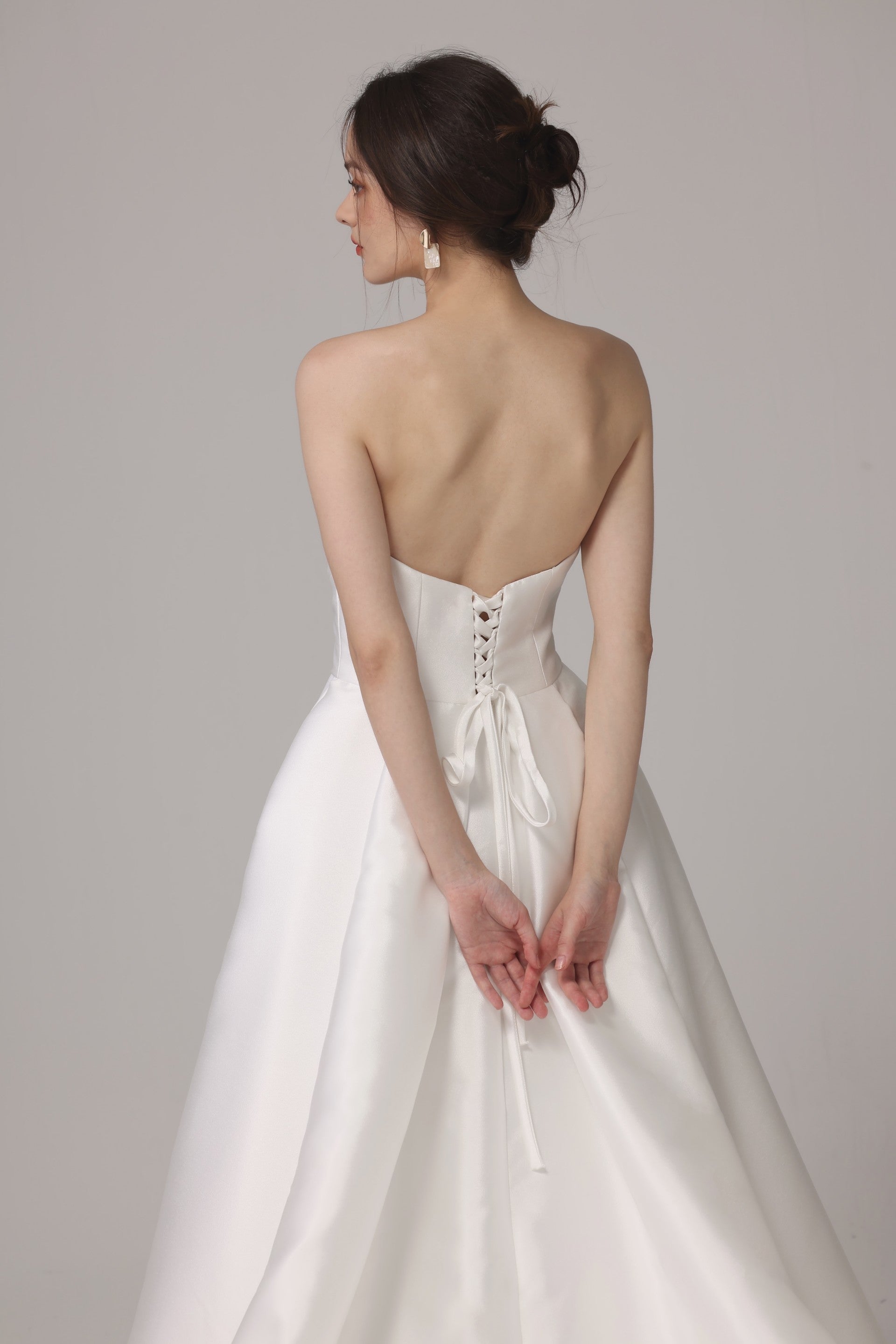 Draped Satin Wedding Dress LVB2625